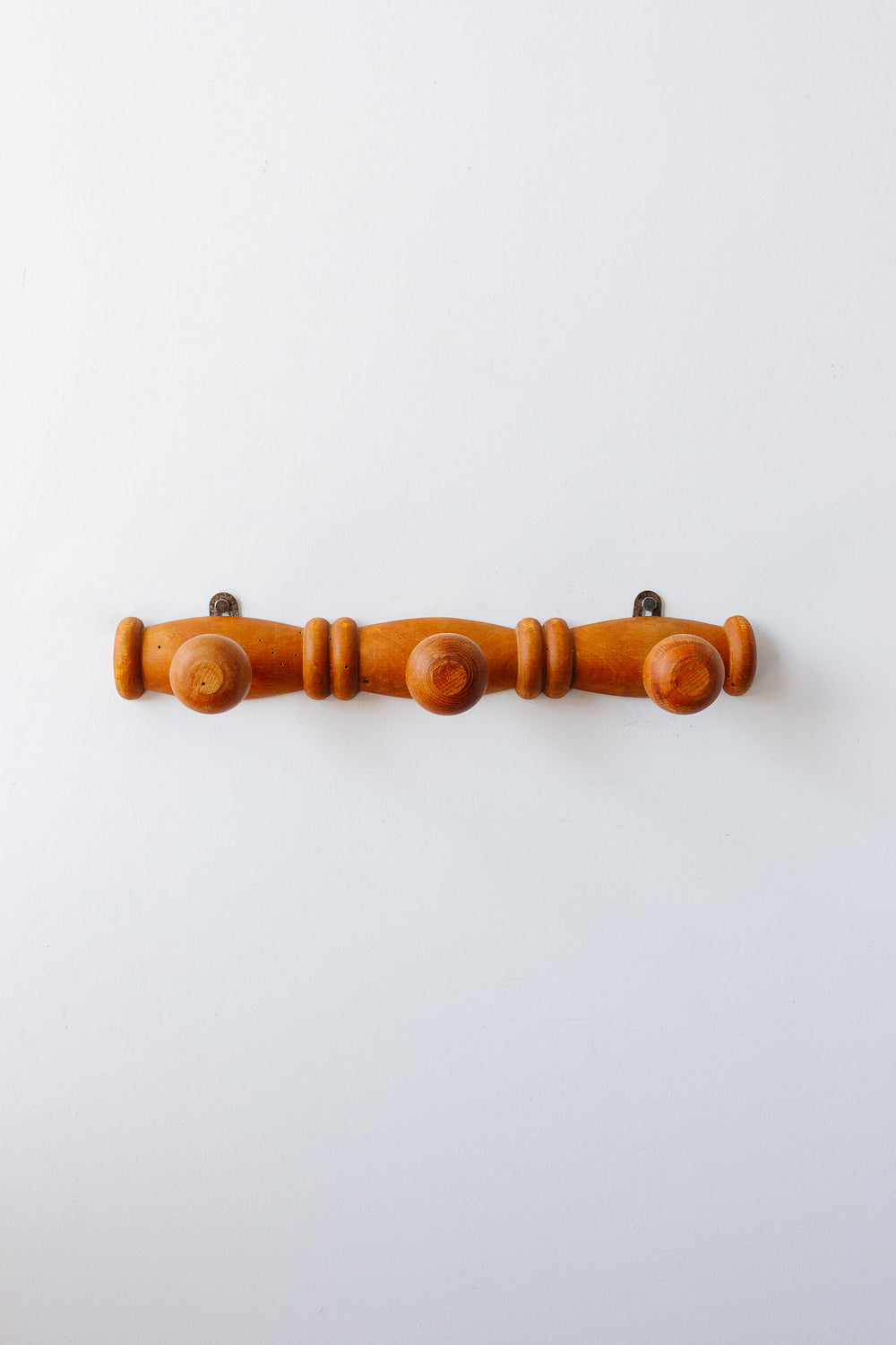 vintage French carved wood coat rack