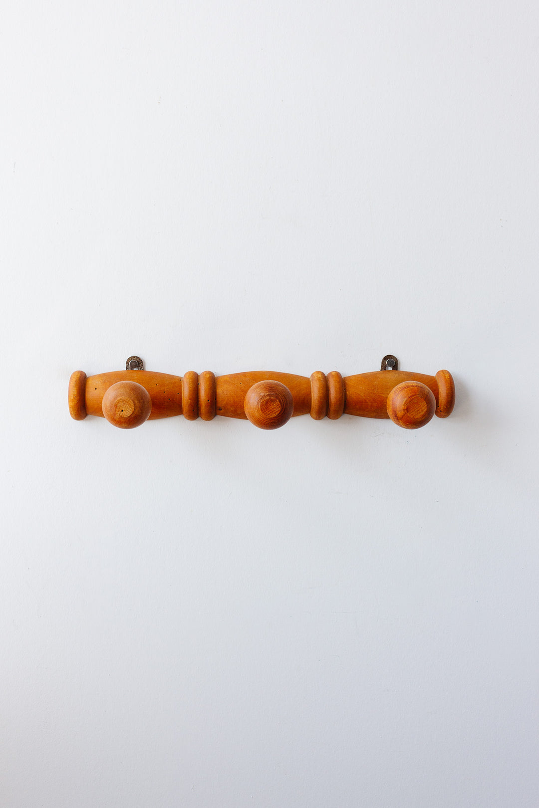 vintage French carved wood coat rack