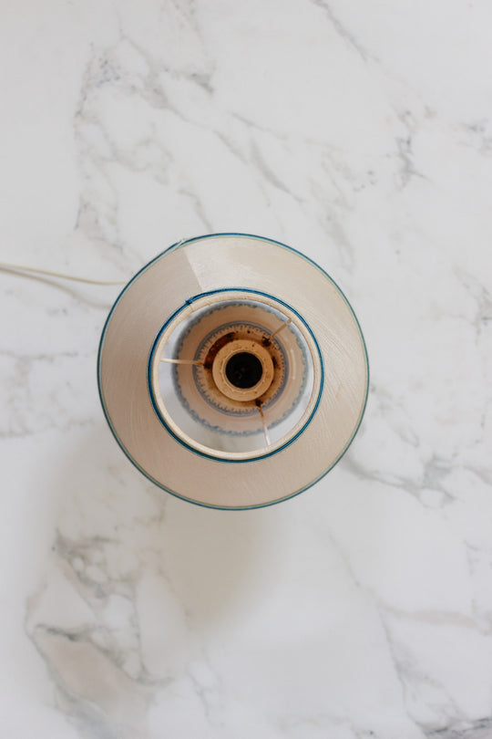 vintage french "atelier de Moustiers" ceramic table lamp.