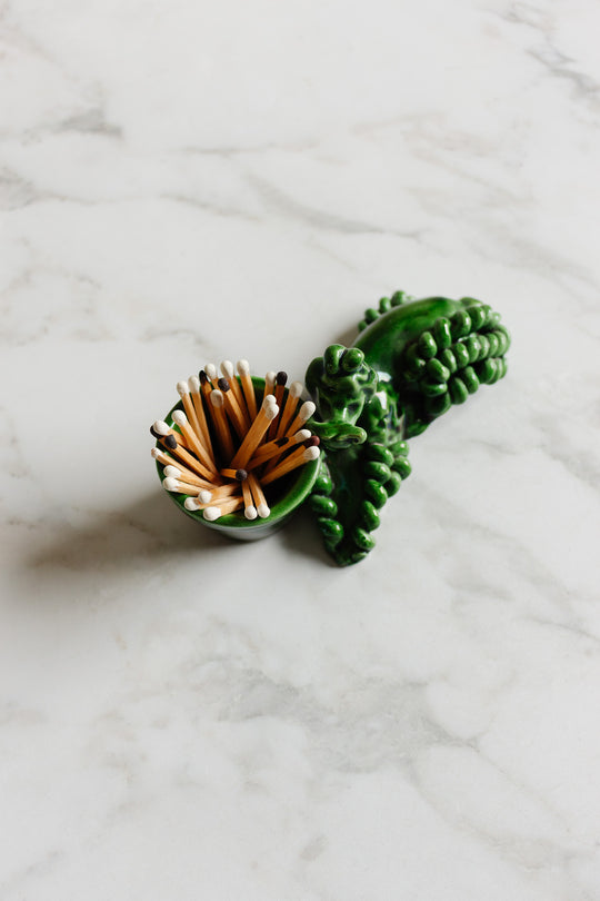 vintage french poodle shaped match stick holder