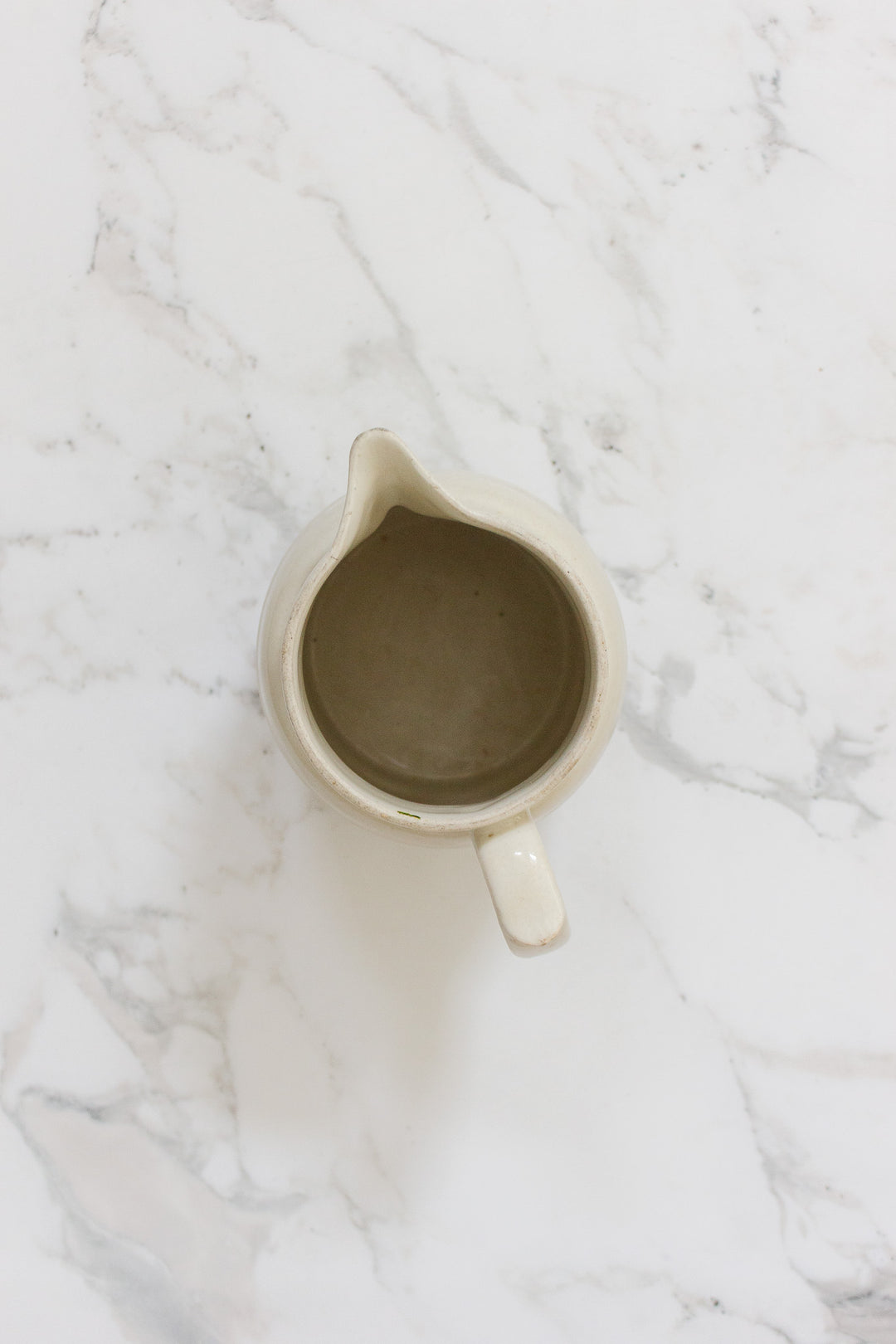 antique french white stoneware  pitcher