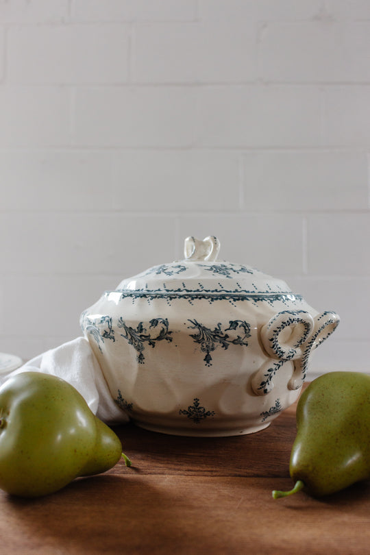 turn of the century french transferware soupière