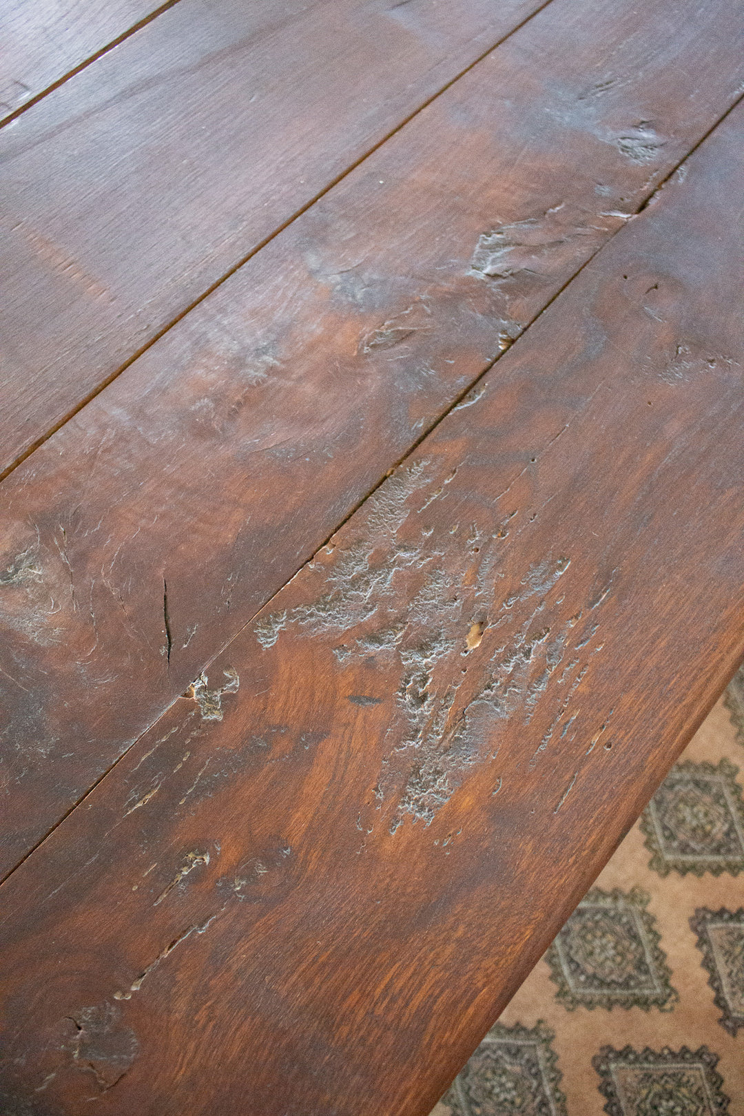 1930s French oak monastery dining table