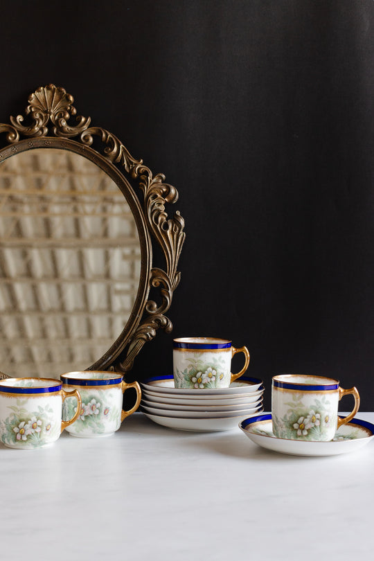 rare turn of the century w.a.a. and co adderley "small fern" tea set