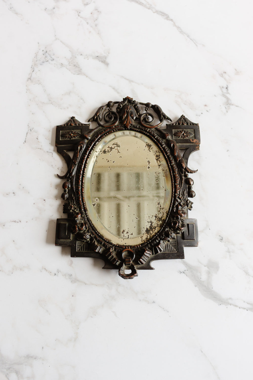 19th century timeworn renaissance style mirror