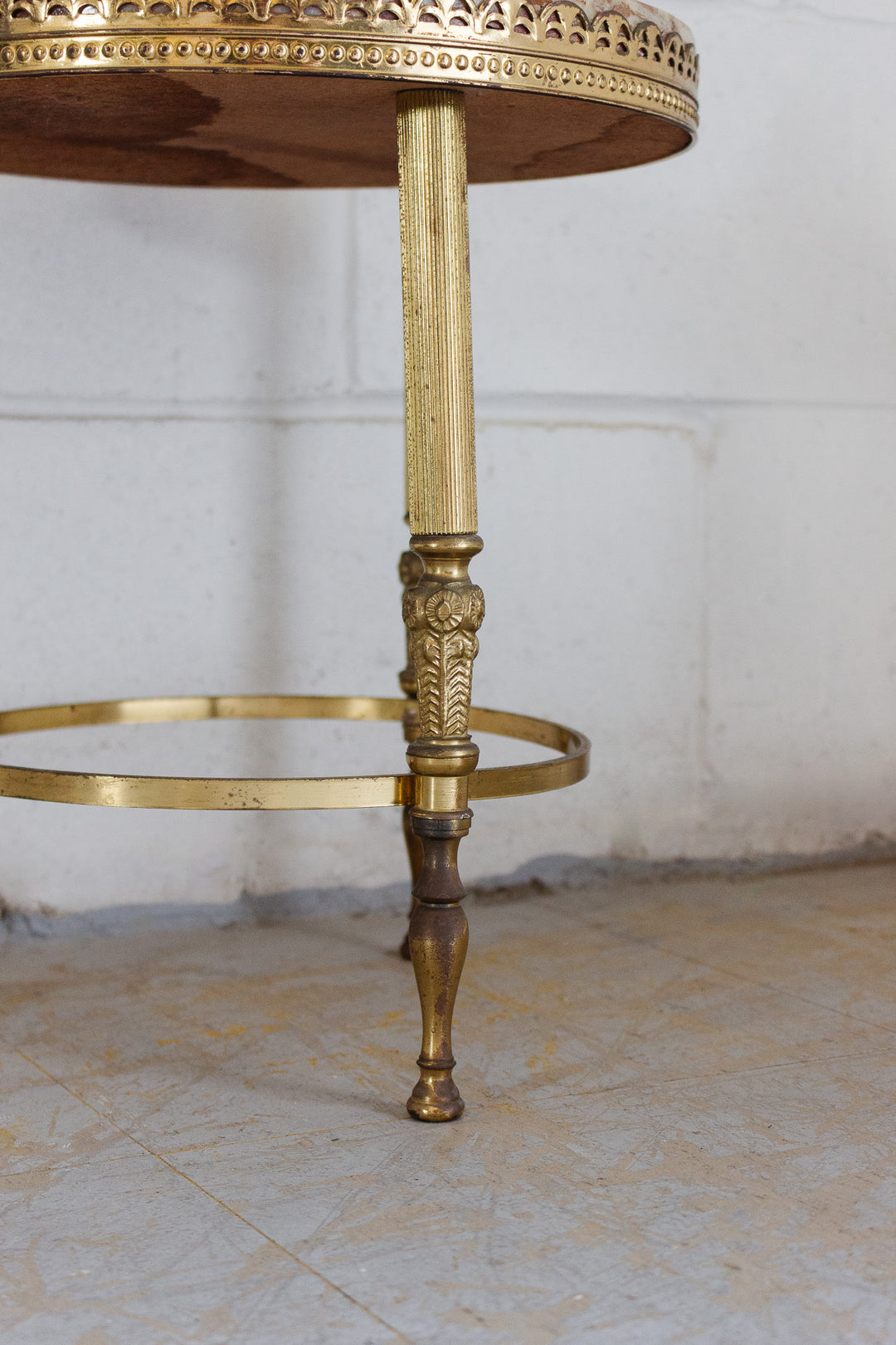 louis xvi style french guéridon with marble top