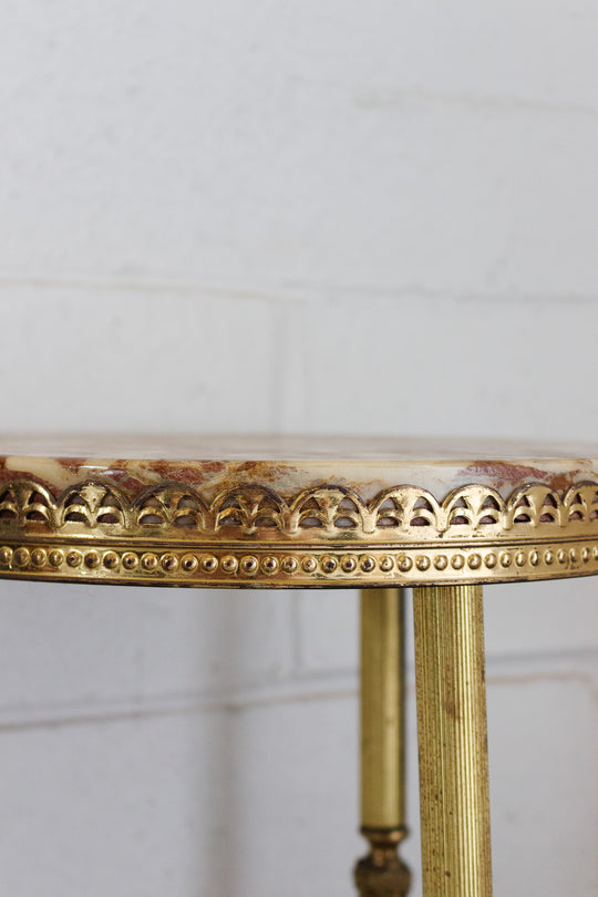 louis xvi style french guéridon with marble top