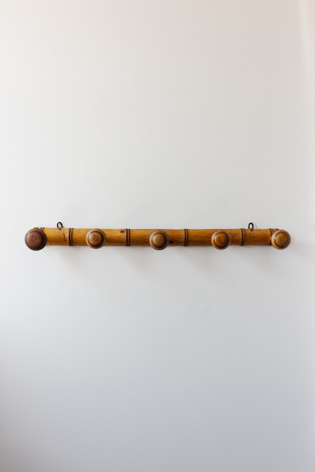 antique french 4 prong faux bamboo patère