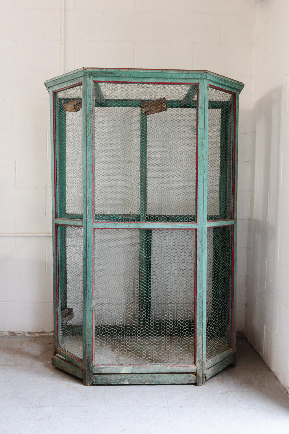 turn of the century French wood aviary