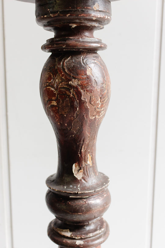 19th century European altar wooden candlestick