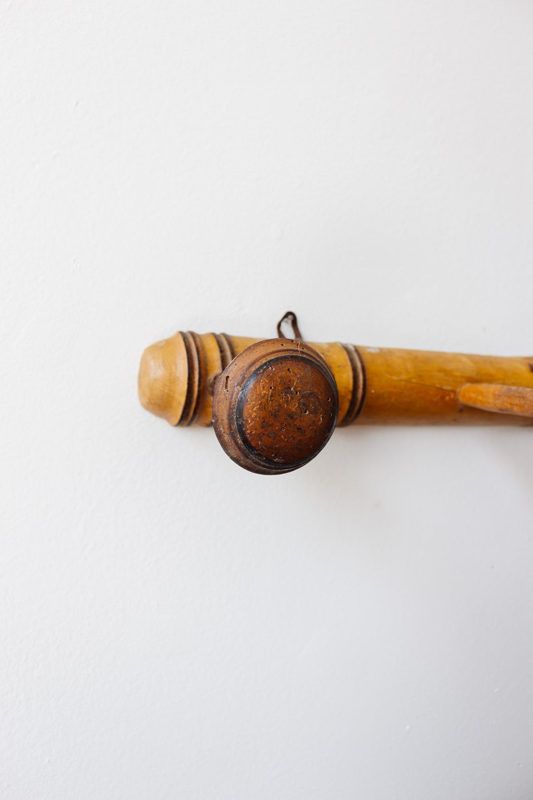 antique french 4 prong faux bamboo patère