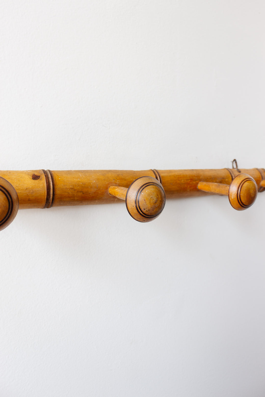 antique french 4 prong faux bamboo patère