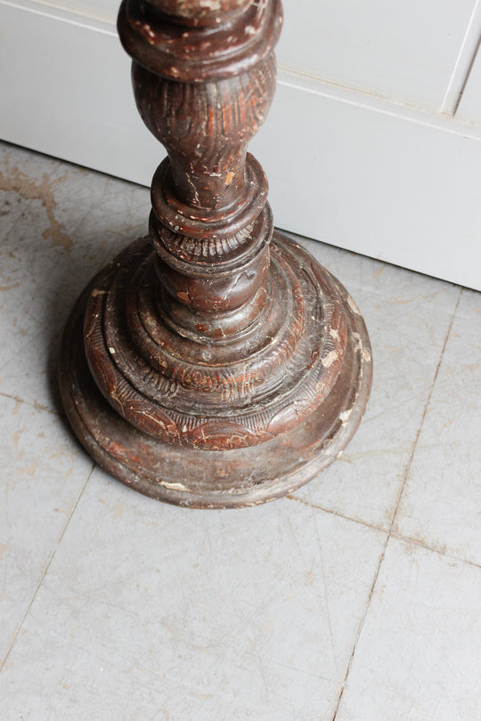 19th century European altar wooden candlestick