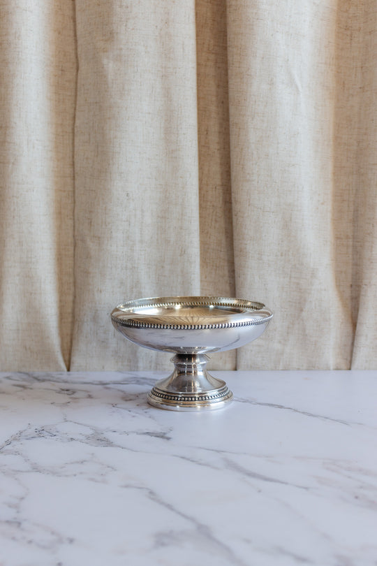 extra large antique French hotel silver flower frog