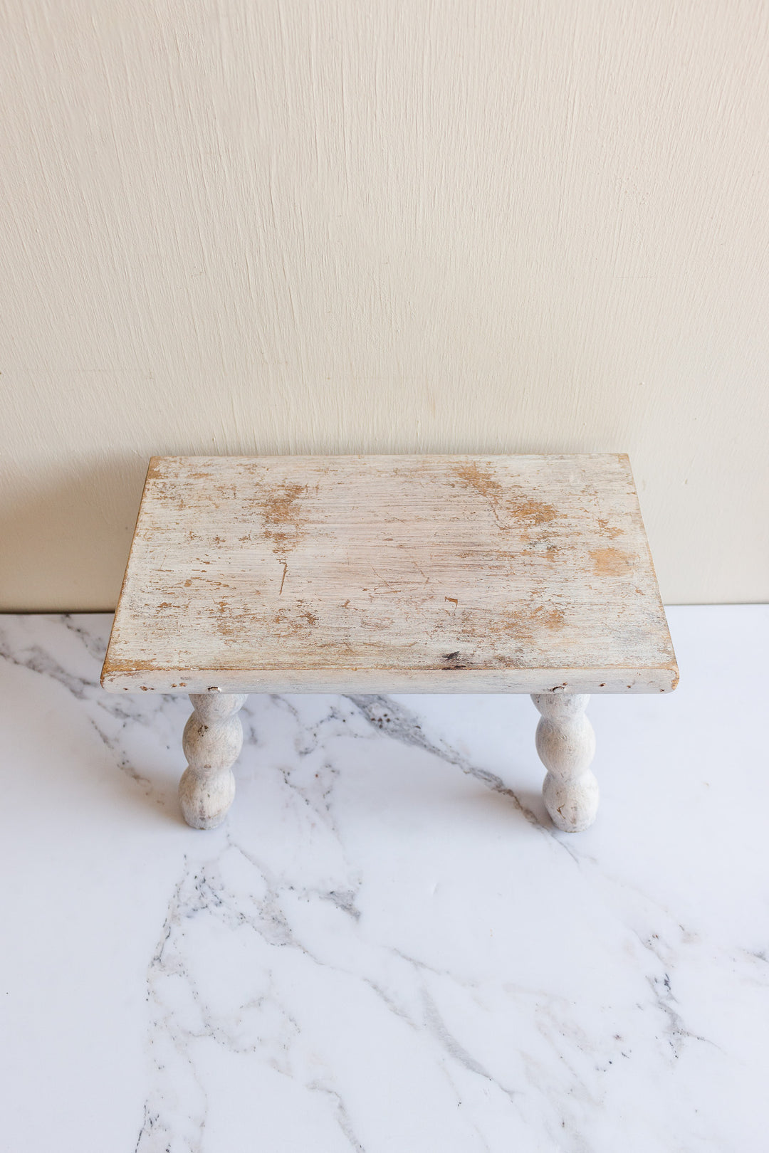 vintage french bobbin leg milking stool