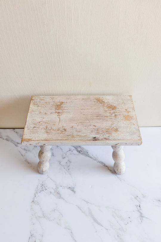 vintage french bobbin leg milking stool