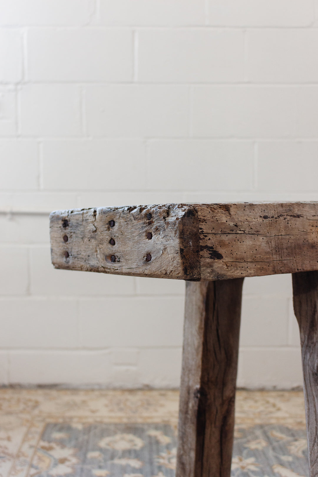 19th century French oak carpenters table