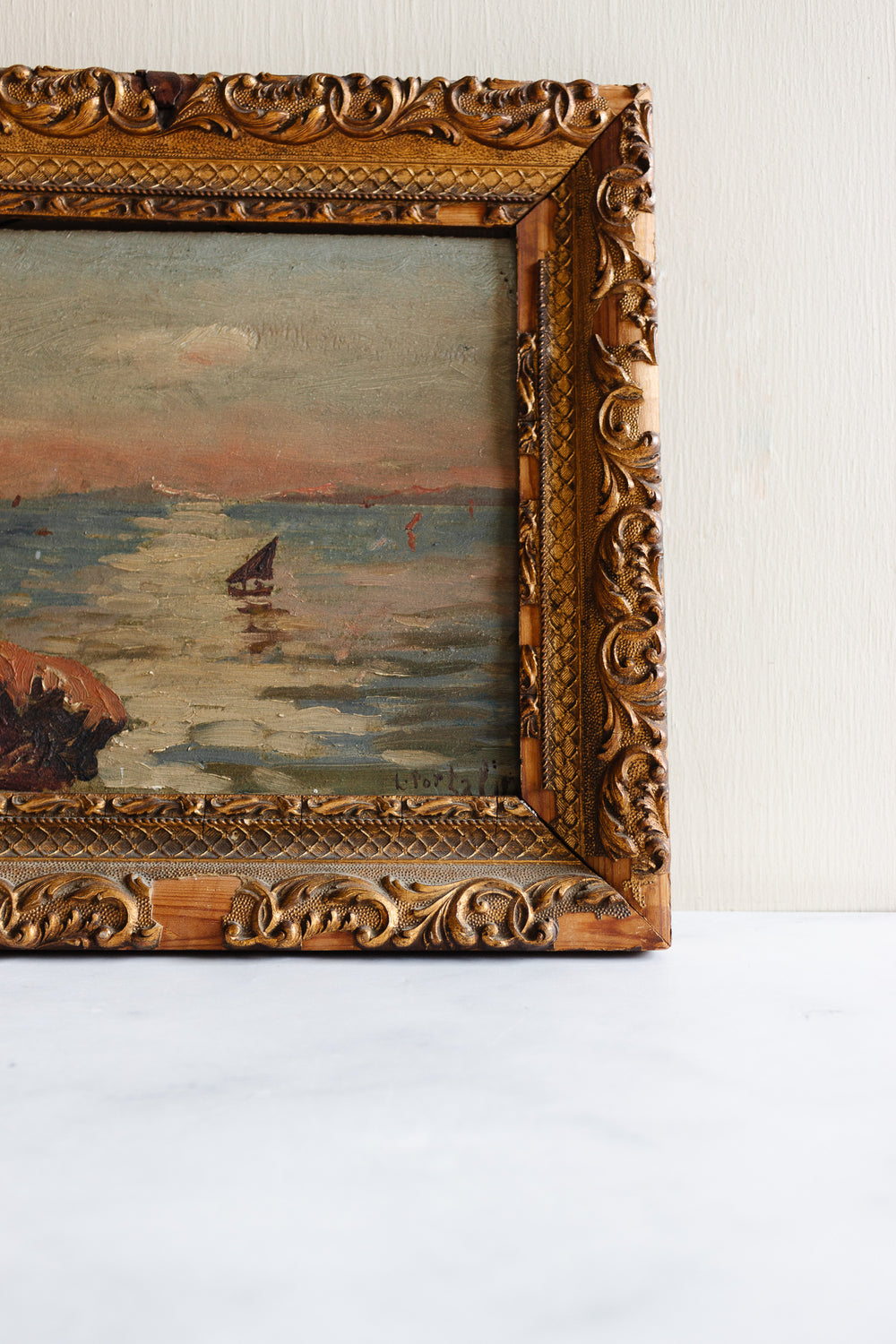 le coucher de soleil sur la mer