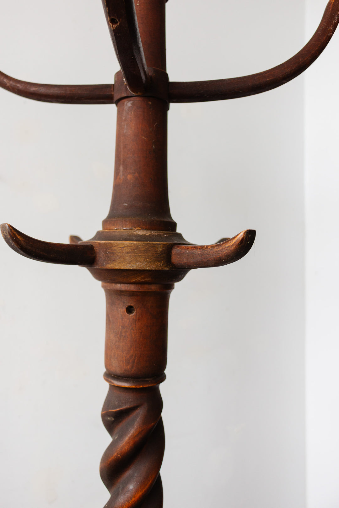 antique english barley twist coat rack