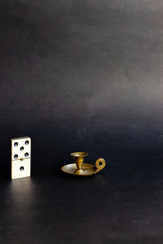 vintage french dollhouse brass chamberstick