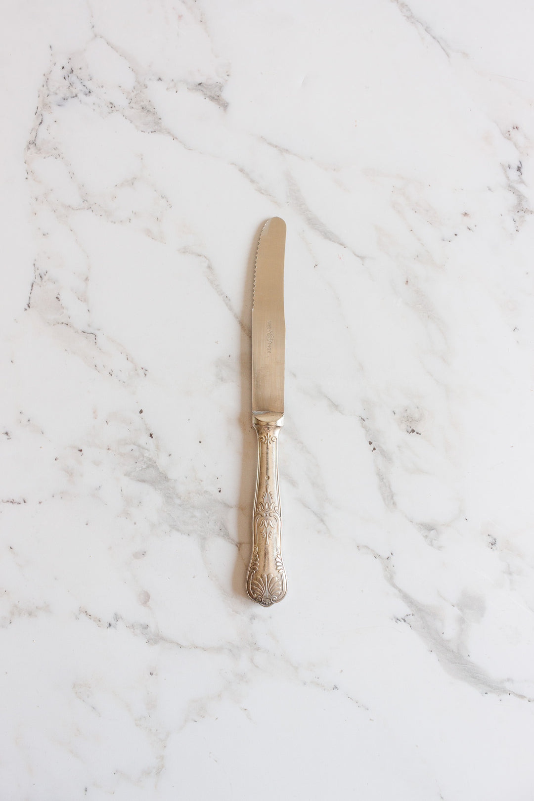 antique French silver plate flatware, eclectic set of 4