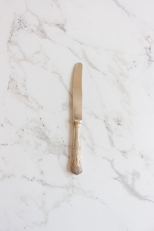 antique French silver plate flatware, eclectic set of 4