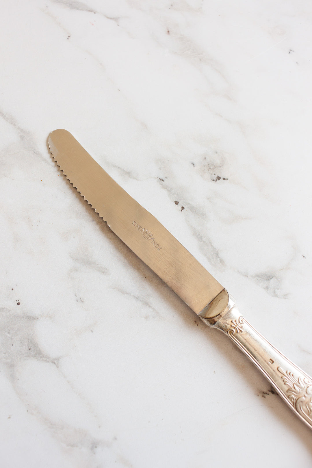 antique French silver plate flatware, eclectic set of 4