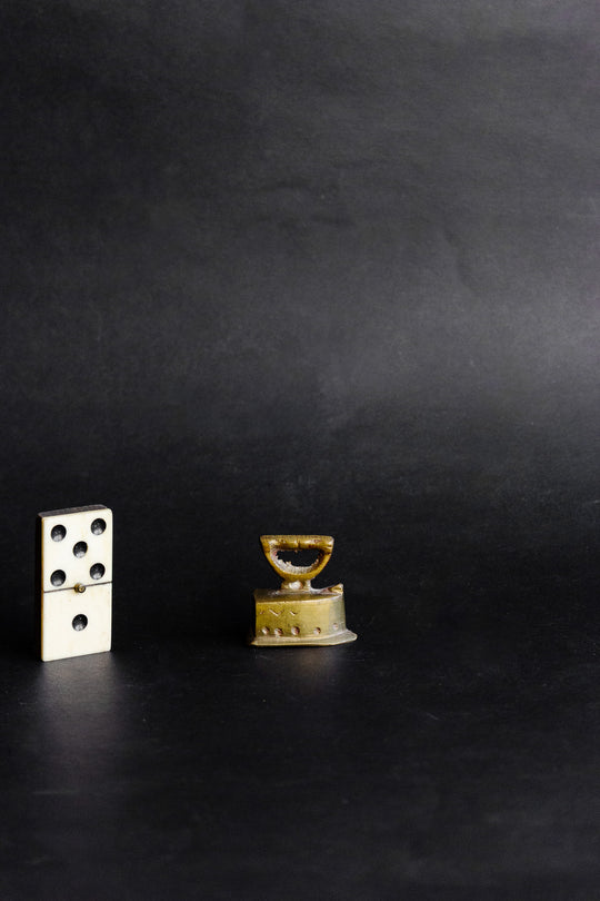 vintage french dollhouse brass iron