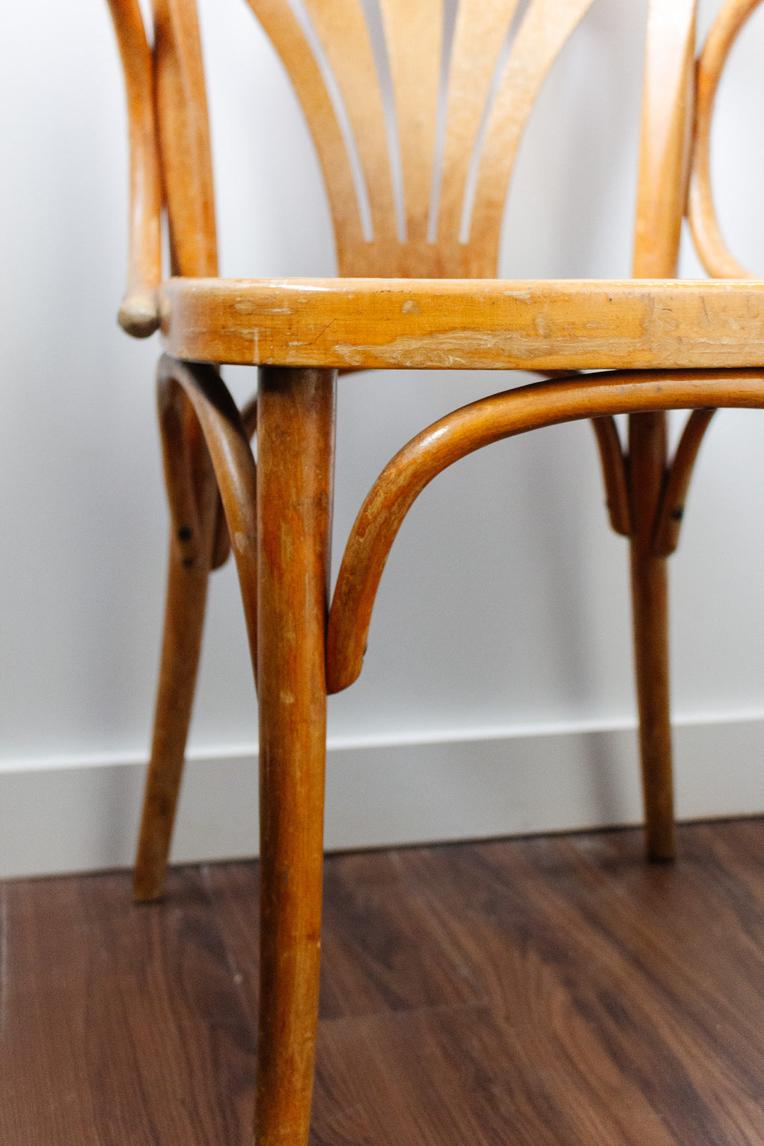 pair of antique ligna beech armchairs