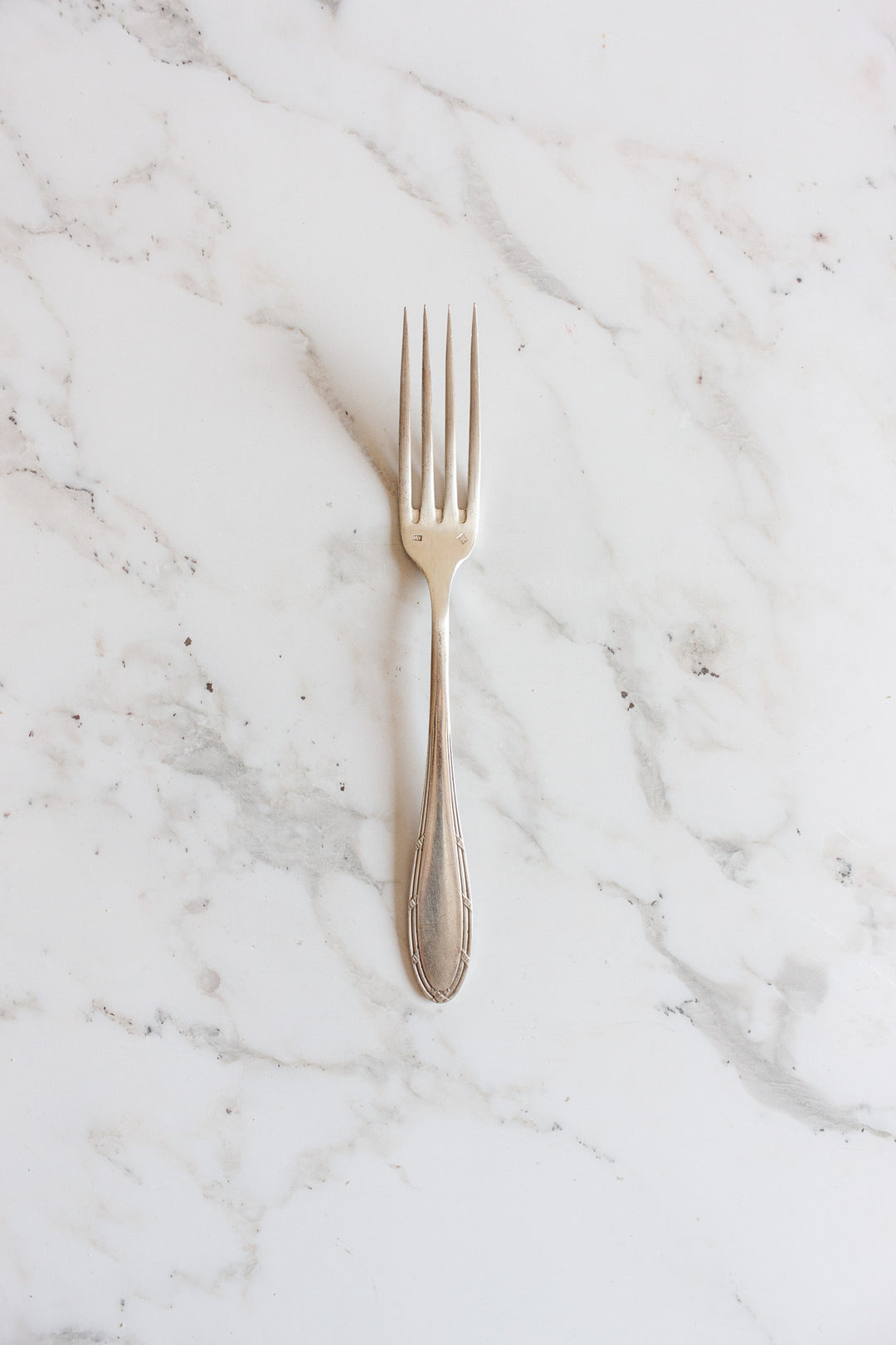 antique French silver plate flatware, eclectic set of 4