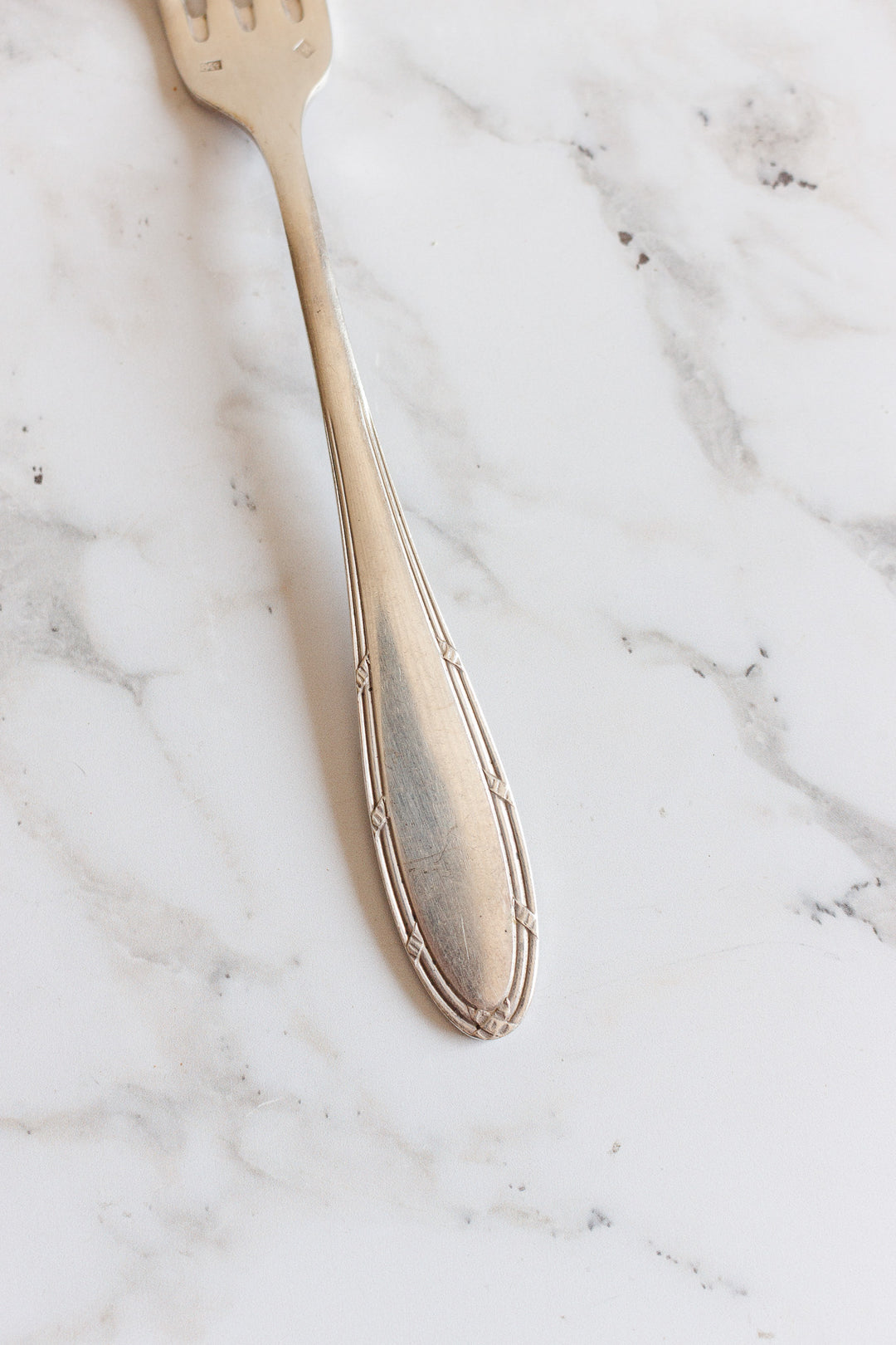 antique French silver plate flatware, eclectic set of 4