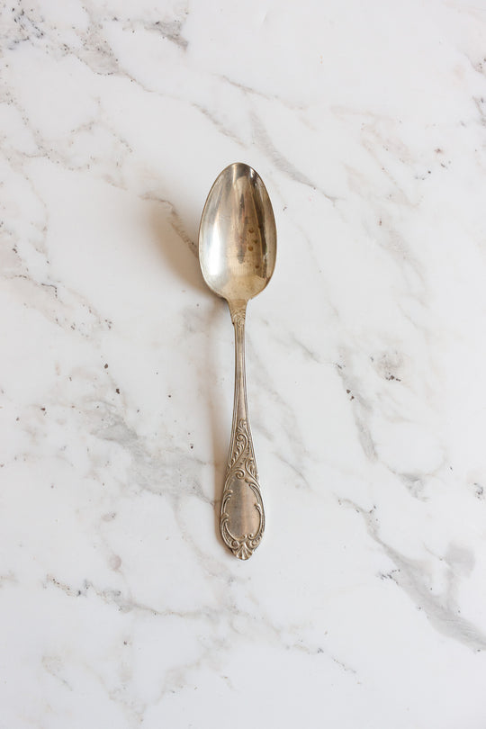 antique French silver plate flatware, eclectic set of 4