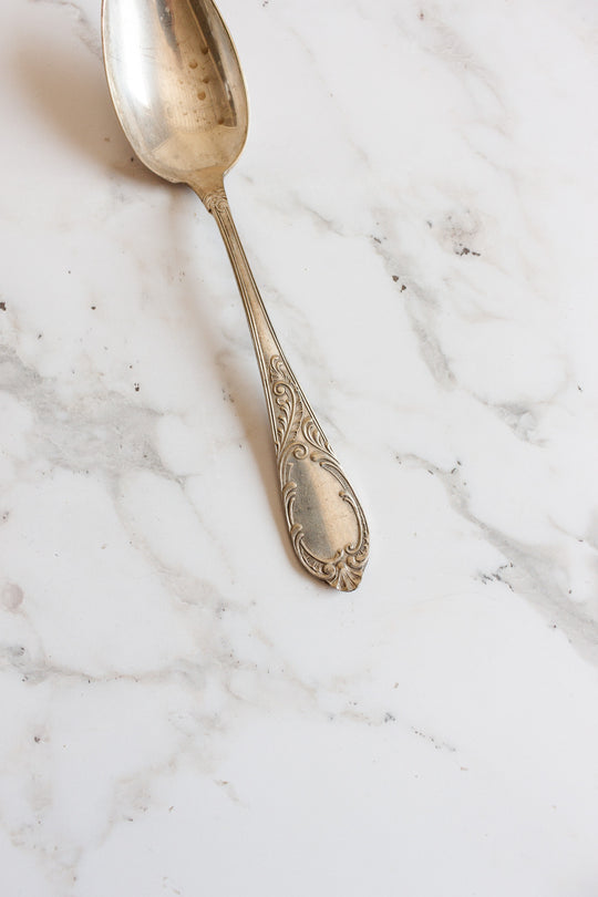 antique French silver plate flatware, eclectic set of 4