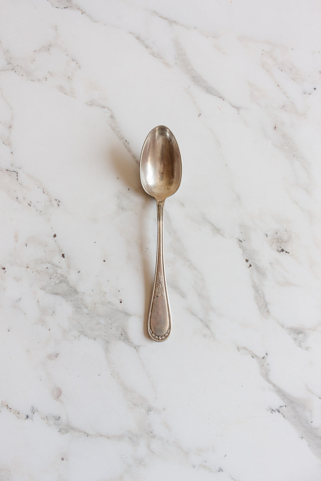 antique French silver plate flatware, eclectic set of 4