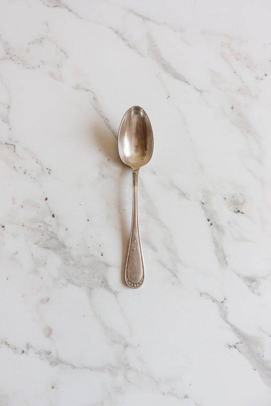 antique French silver plate flatware, eclectic set of 4