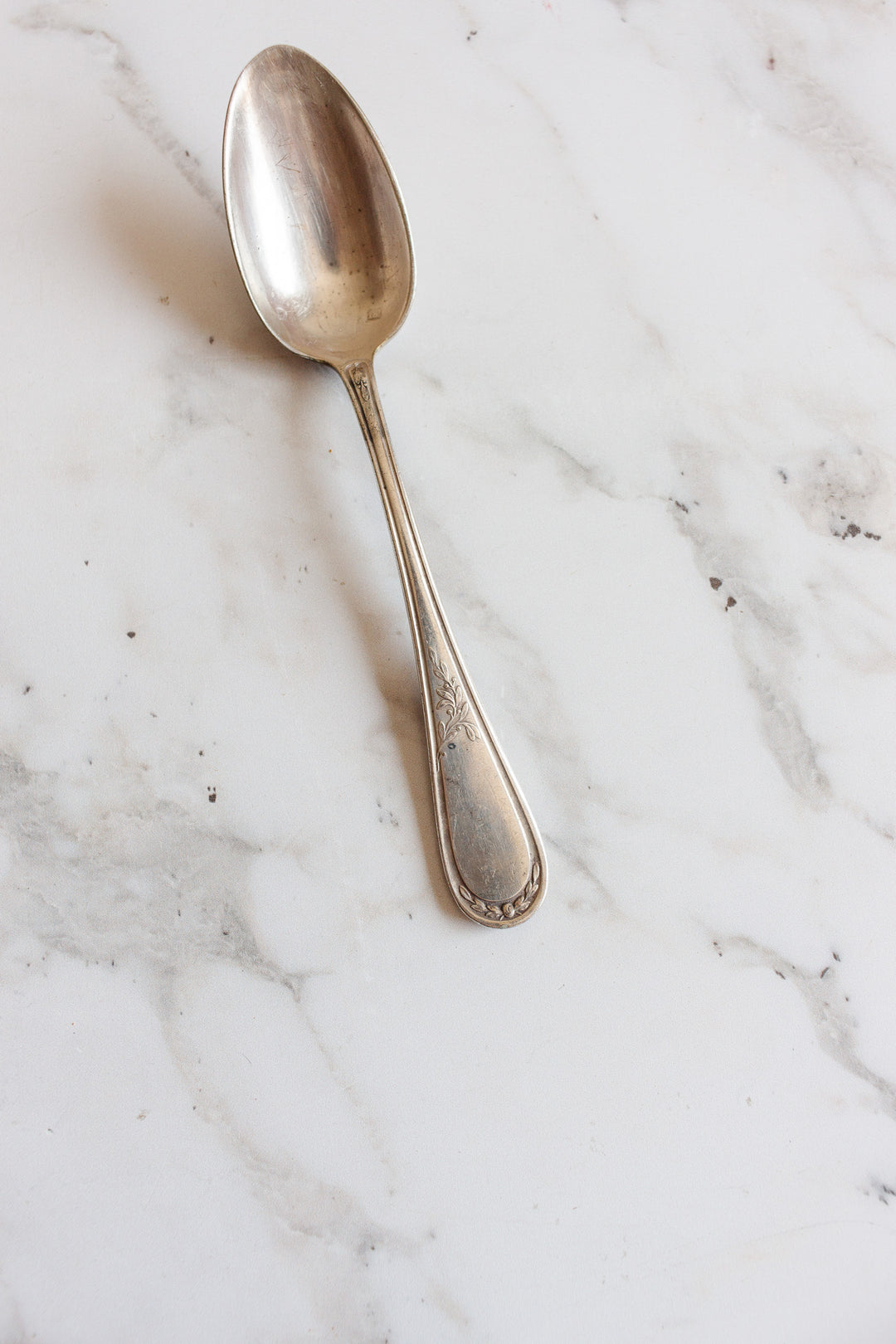 antique French silver plate flatware, eclectic set of 4