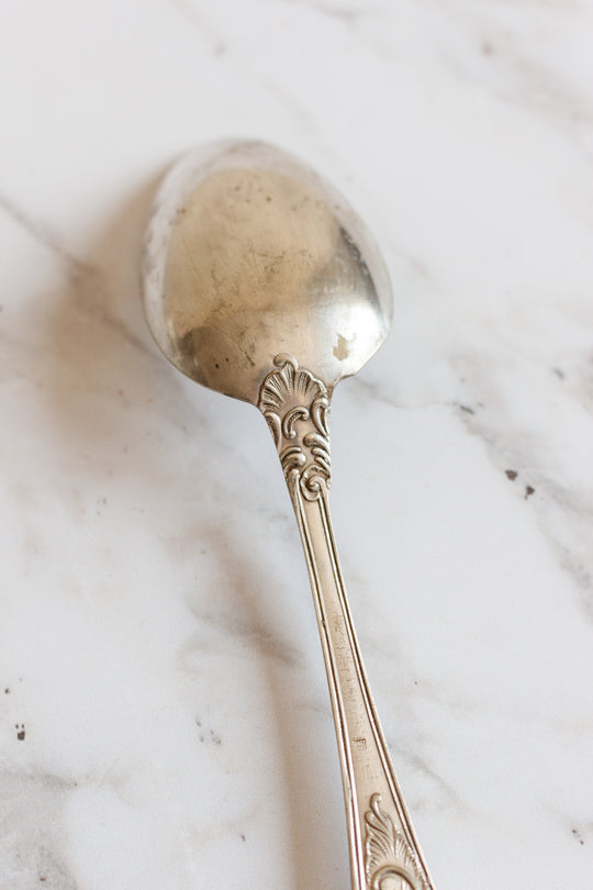 antique French silver plate flatware, eclectic set of 4