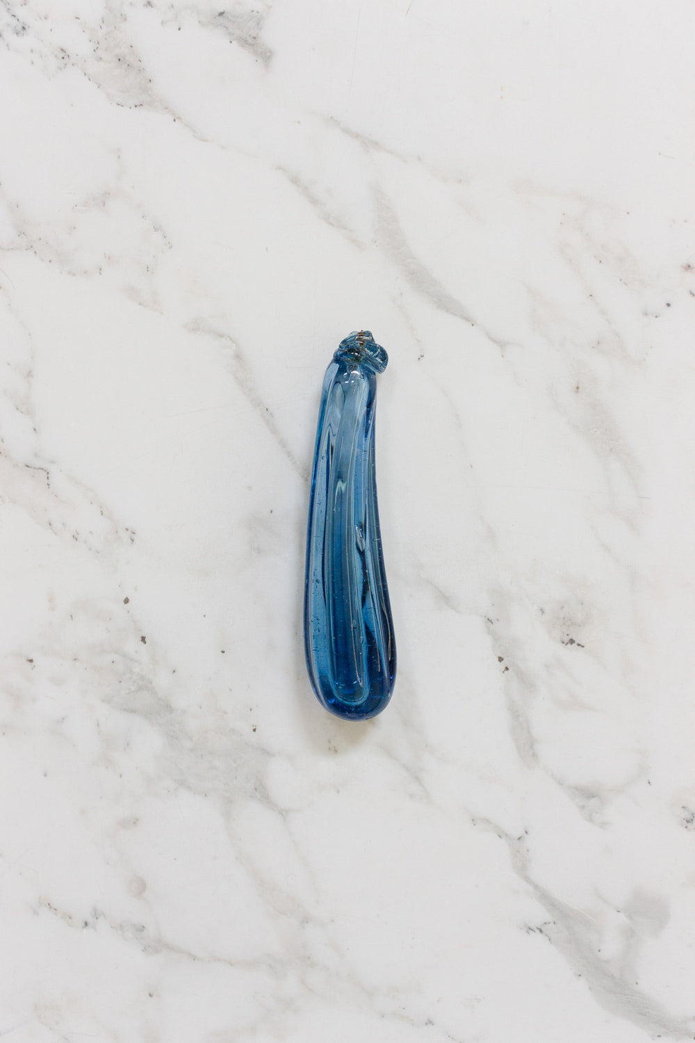 vintage french hand blown glass "courgette"