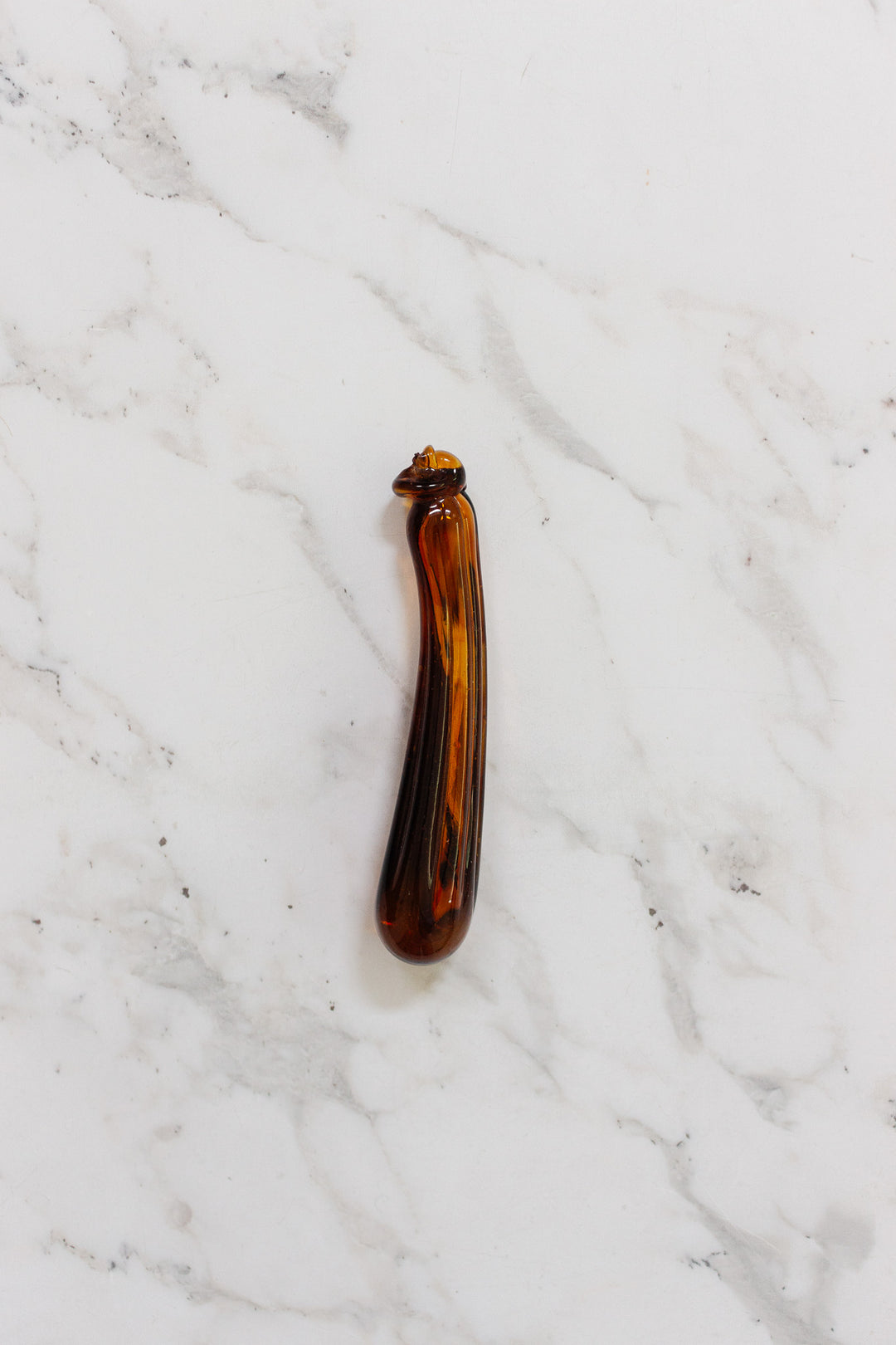 vintage french hand blown glass "courgette"