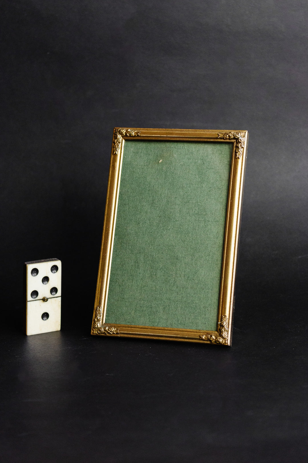vintage french brass photo frame with floral detailing