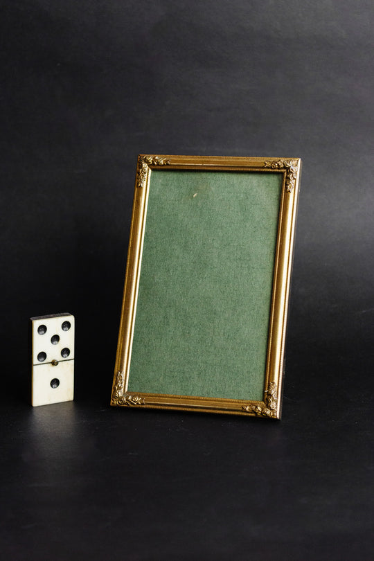 vintage french brass photo frame with floral detailing