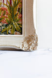 19th century French framed  needlepoint tapestry remnant