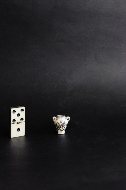 antique french handpainted dollhouse vase