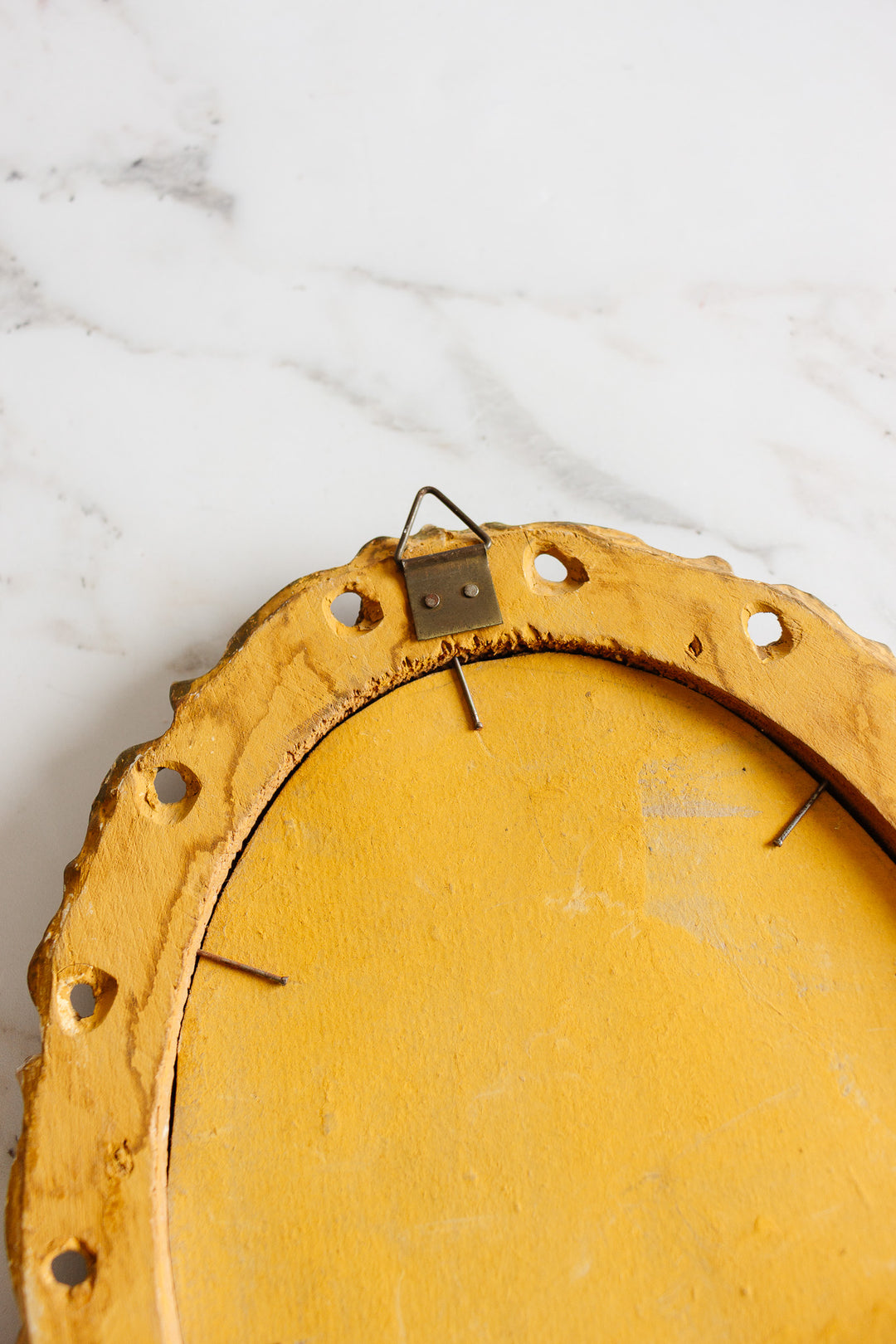 vintage french gold carved wood mirror