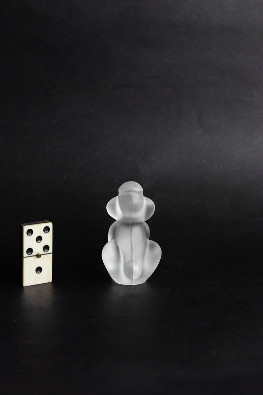 vintage cristal de Sèvres frosted crystal poodle