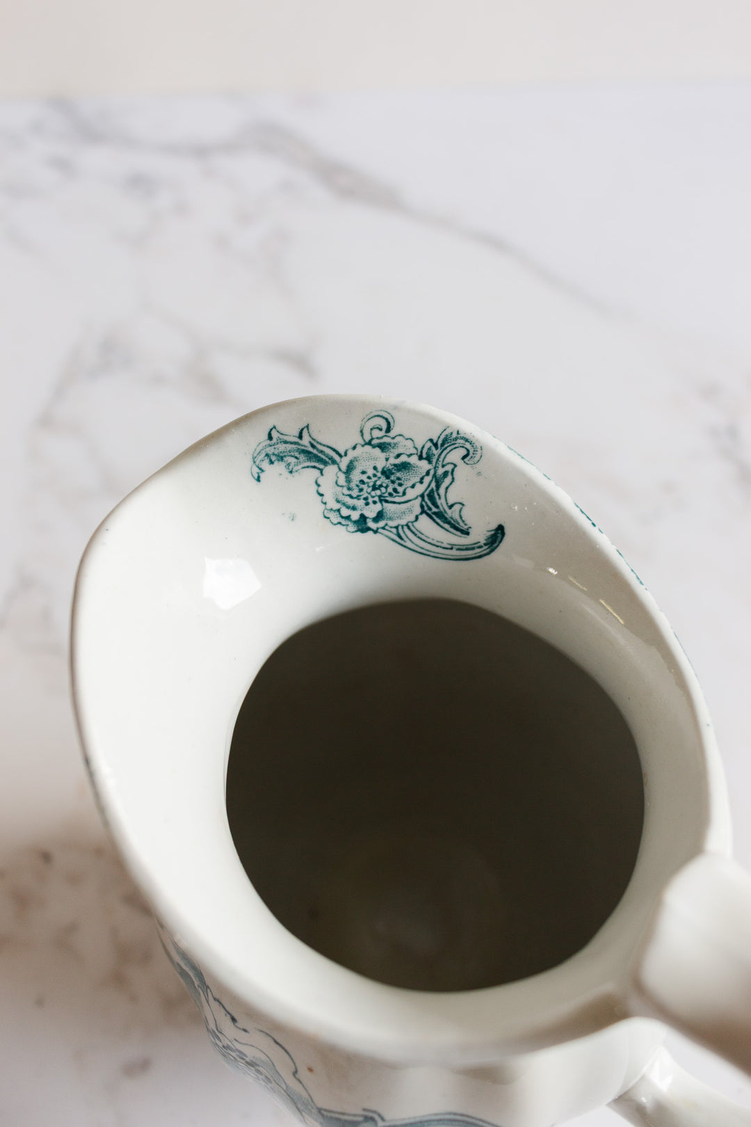 antique french ironstone pitcher