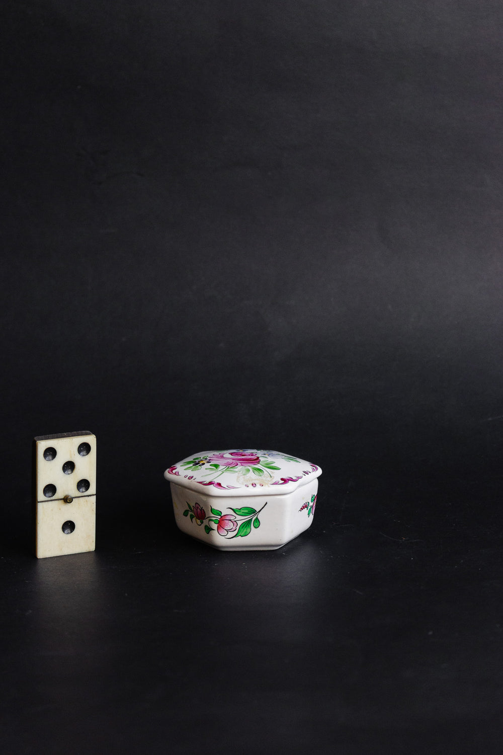 19th century antique french longwy ring box