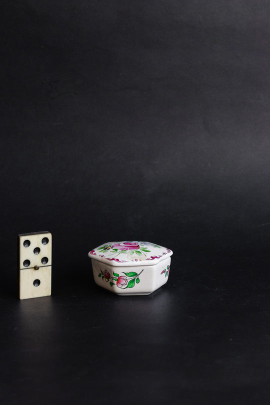 19th century antique french longwy ring box