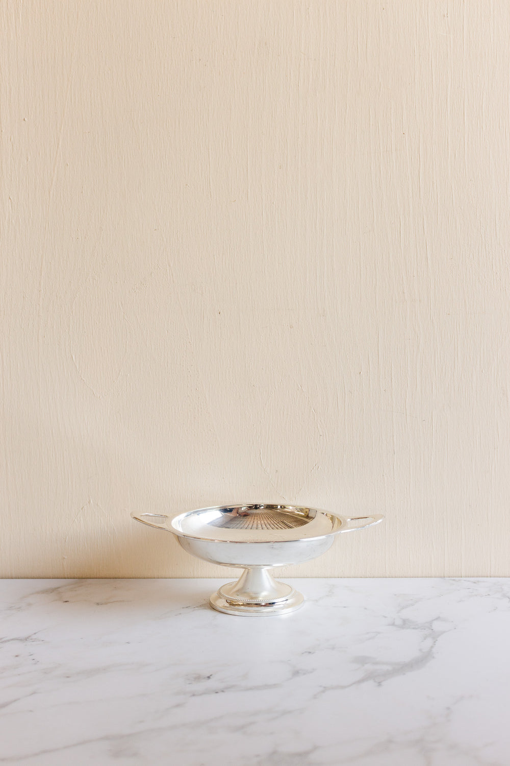 vintage west german silverplate pedestal dish