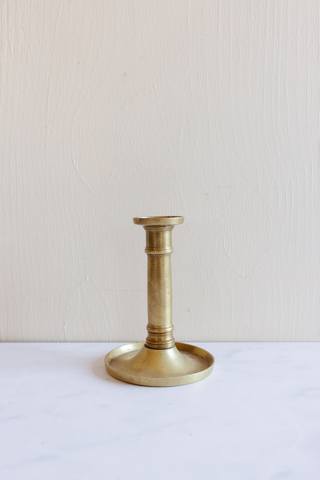 eclectic set of 3 vintage brass candlesticks